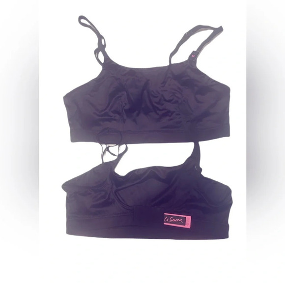 NNT 2 x La Senza velvet comfortable lightweight adjustable hooks Bralette bra S - Picture 2 of 2